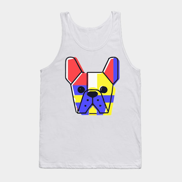 French Bulldog Pop Art Dog Owner Frenchie Funny Portrait Tank Top by BetterManufaktur